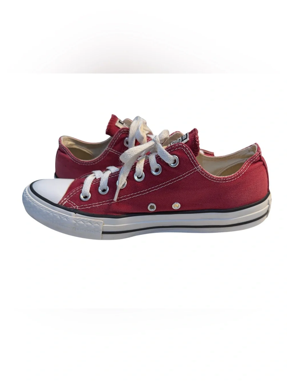 Converse Chuck Taylor Red Low Top Sneakers Women 9 Men 7 Americana Classic - Picture 7 of 11